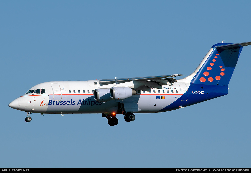 Aircraft Photo of OO-DJX | British Aerospace Avro 146-RJ85 | Brussels Airlines | AirHistory.net #541554
