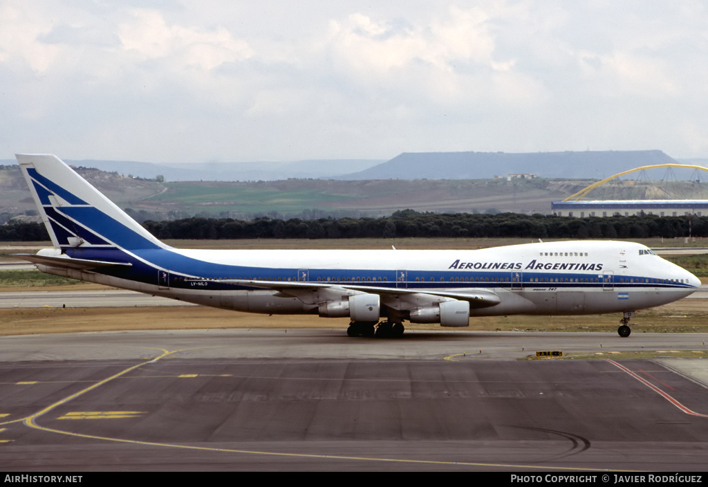 Aircraft Photo of LV-MLO | Boeing 747-287B | Aerolíneas Argentinas | AirHistory.net #541670