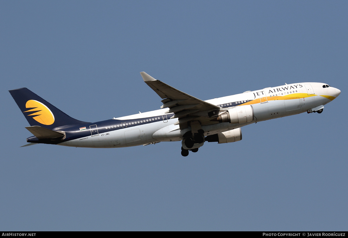 Aircraft Photo of VT-JWQ | Airbus A330-203 | Jet Airways | AirHistory.net #541936