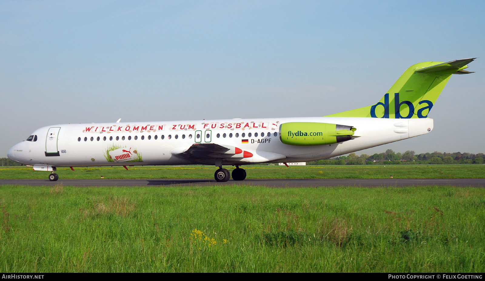 Aircraft Photo of D-AGPF | Fokker 100 (F28-0100) | DBA - Deutsche BA | AirHistory.net #541985