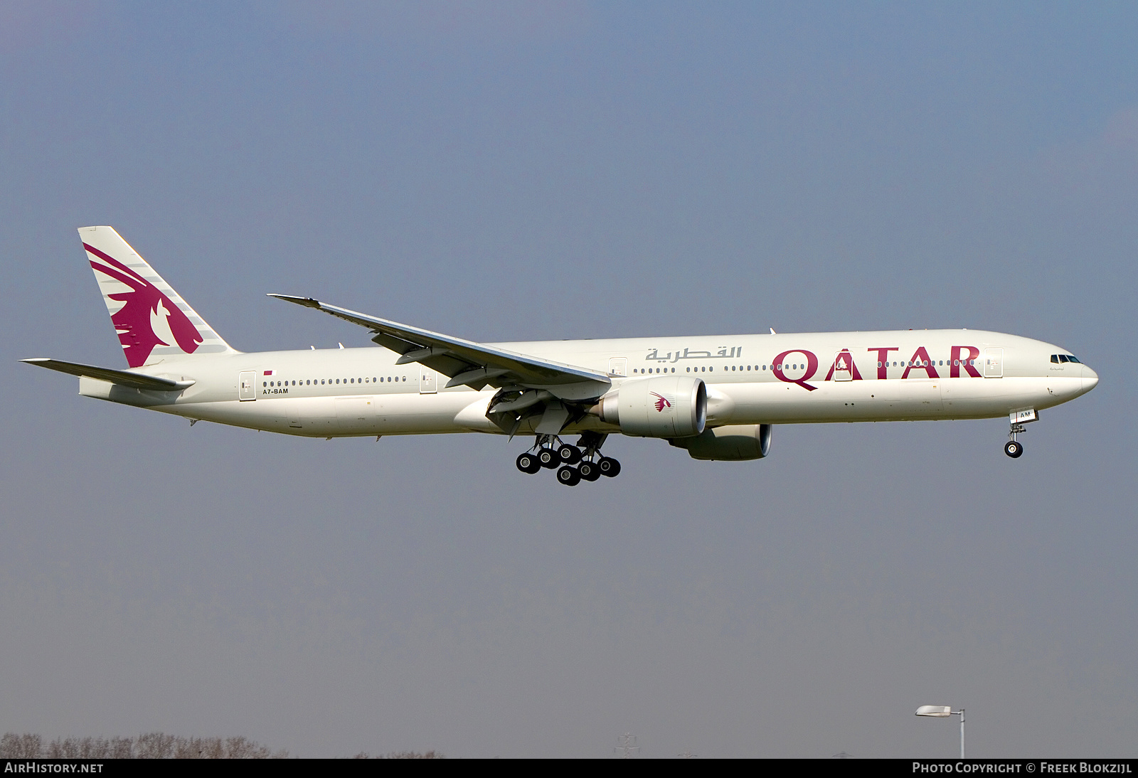 Aircraft Photo of A7-BAM | Boeing 777-3DZ/ER | Qatar Airways | AirHistory.net #542038