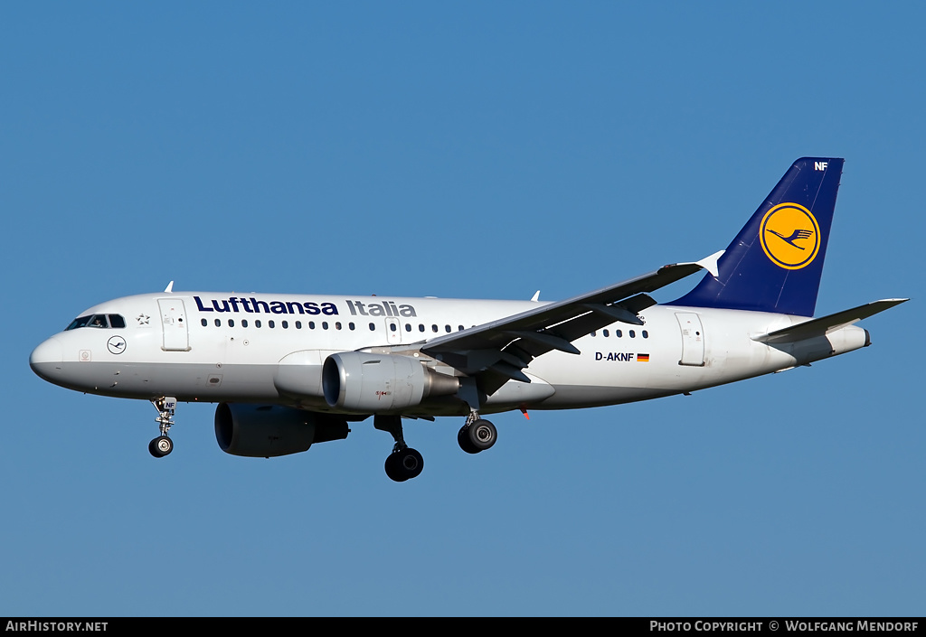 Aircraft Photo of D-AKNF | Airbus A319-112 | Lufthansa Italia | AirHistory.net #542074