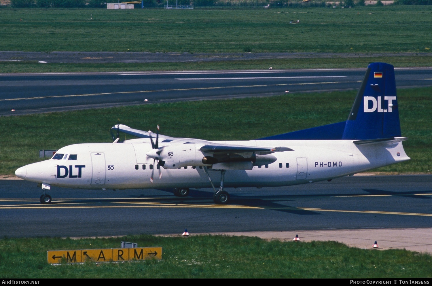 Aircraft Photo of PH-DMO | Fokker 50 | DLT - Deutsche Luftverkehrsgesellschaft | AirHistory.net #542149