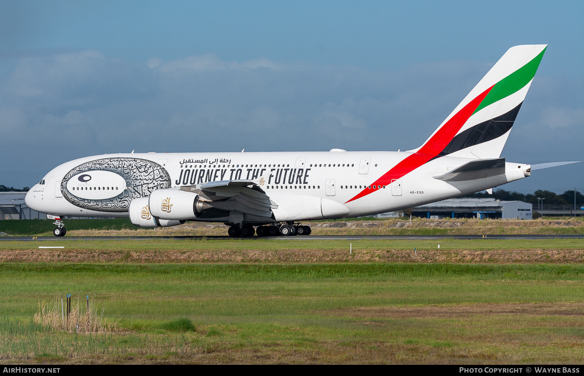 Aircraft Photo of A6-EOD | Airbus A380-861 | Emirates | AirHistory.net #542193