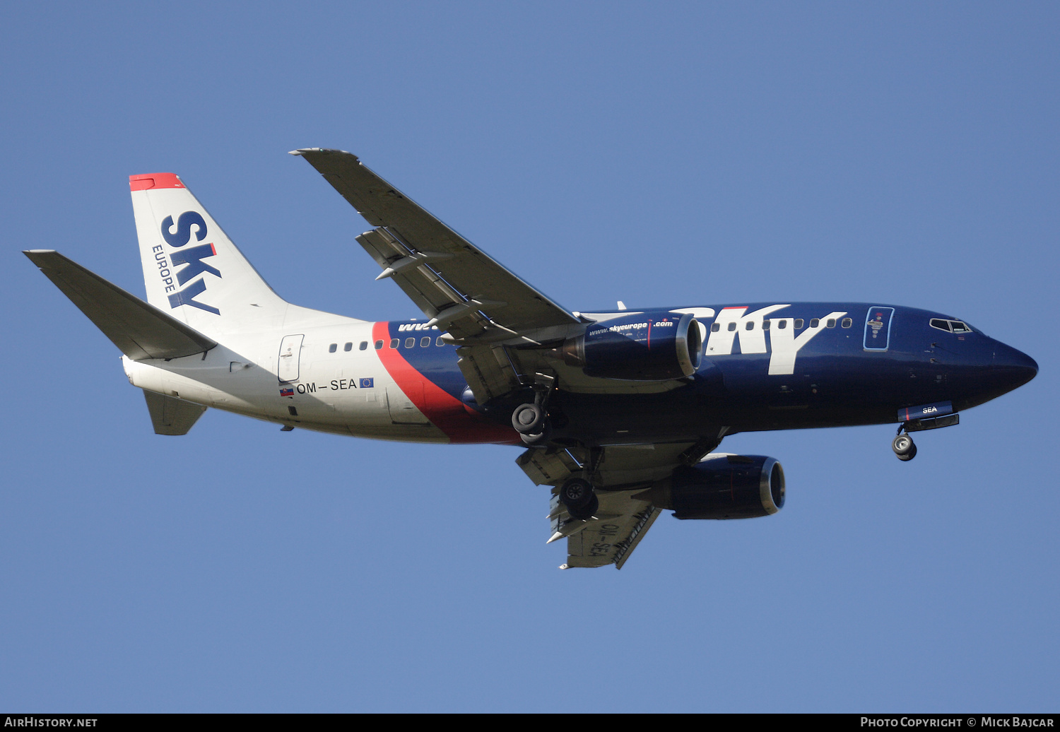 Aircraft Photo of OM-SEA | Boeing 737-5Y0 | SkyEurope Airlines | AirHistory.net #542238