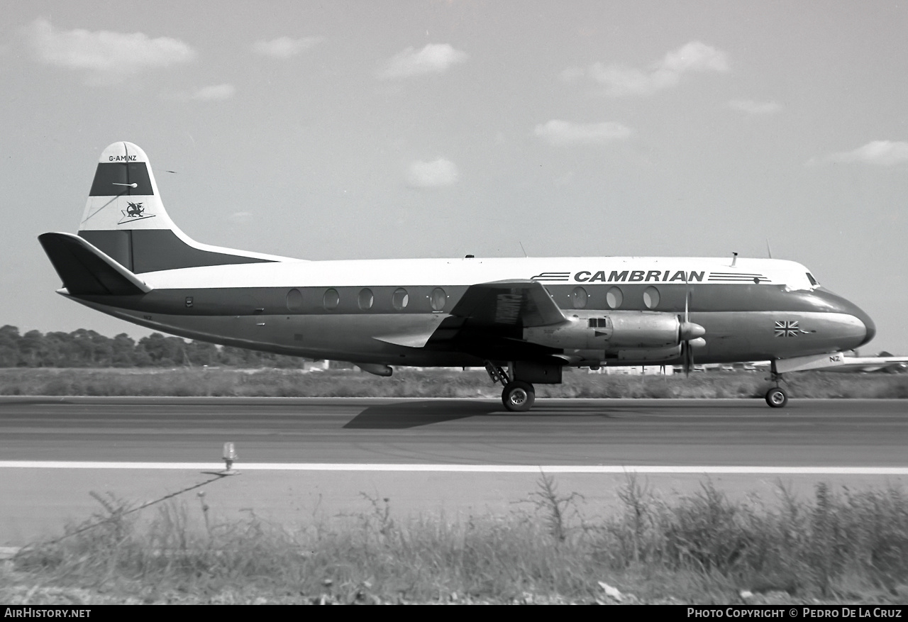 Aircraft Photo of G-AMNZ | Vickers 701 Viscount | Cambrian Airways | AirHistory.net #542250