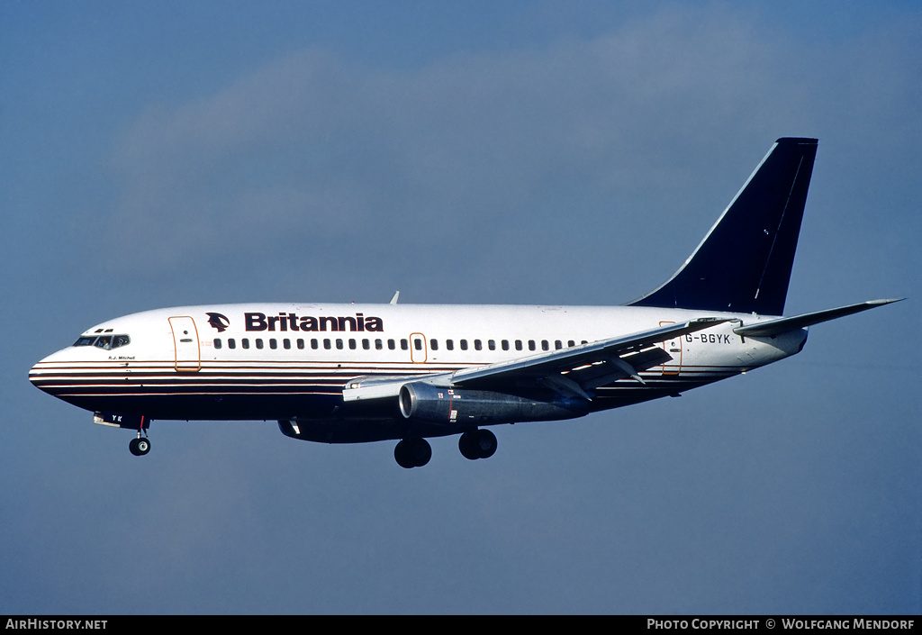 Aircraft Photo of G-BGYK | Boeing 737-204/Adv | Britannia Airways | AirHistory.net #542280