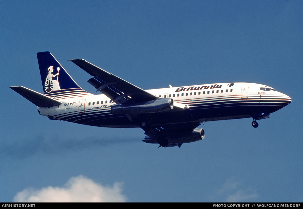 Aircraft Photo of G-AVRL | Boeing 737-204 | Britannia Airways | AirHistory.net #542286