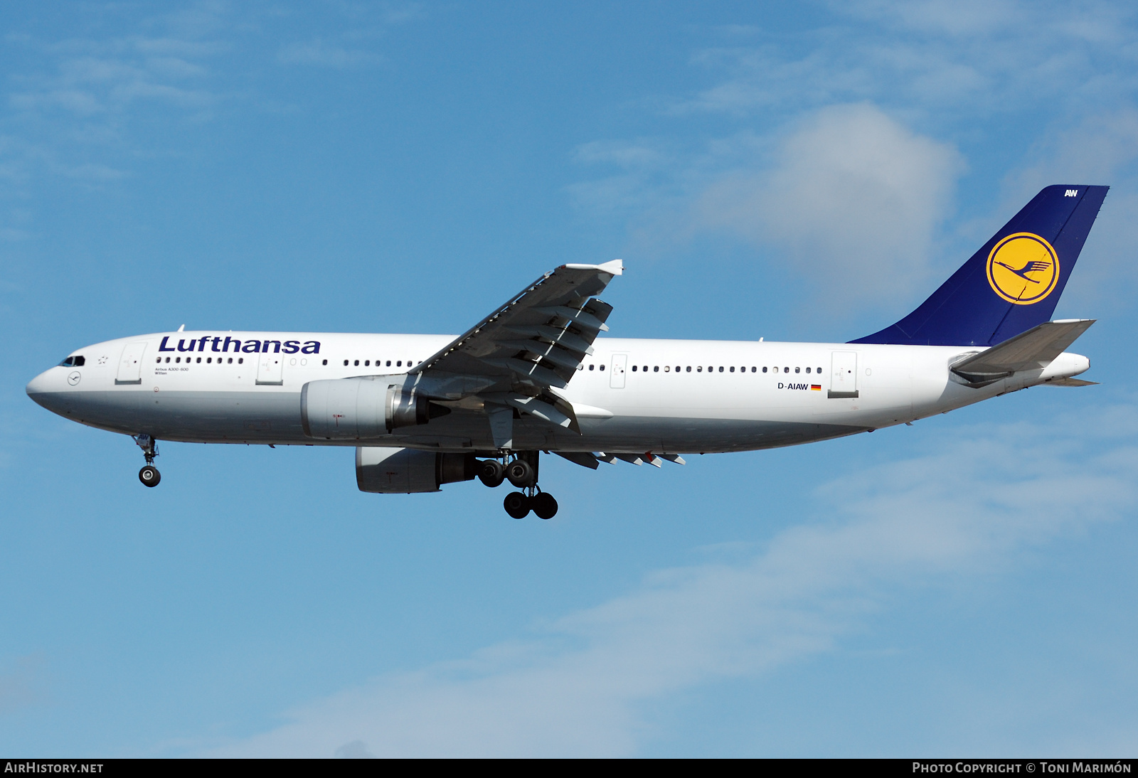 Aircraft Photo of D-AIAW | Airbus A300B4-605R | Lufthansa | AirHistory.net #542326