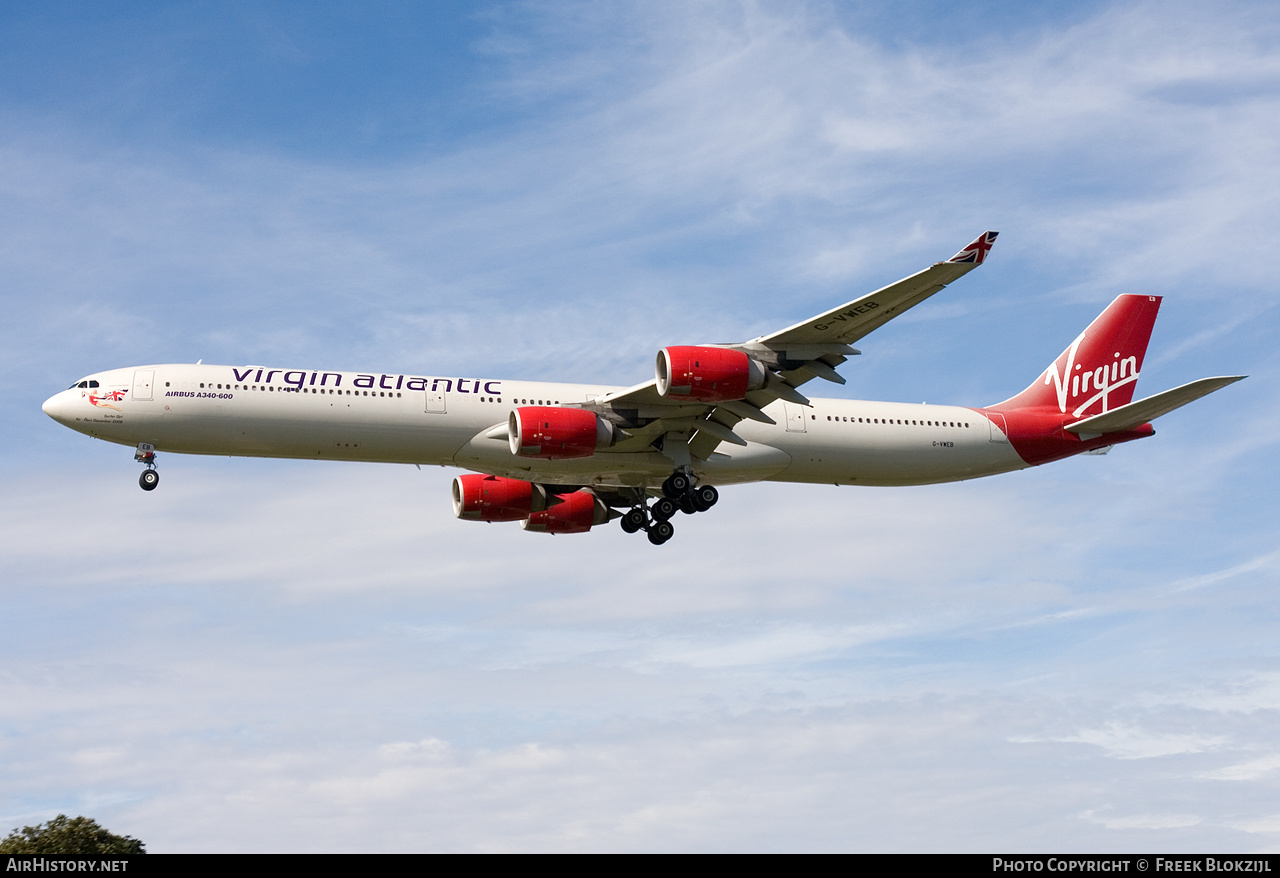 Aircraft Photo of G-VWEB | Airbus A340-642 | Virgin Atlantic Airways | AirHistory.net #542377