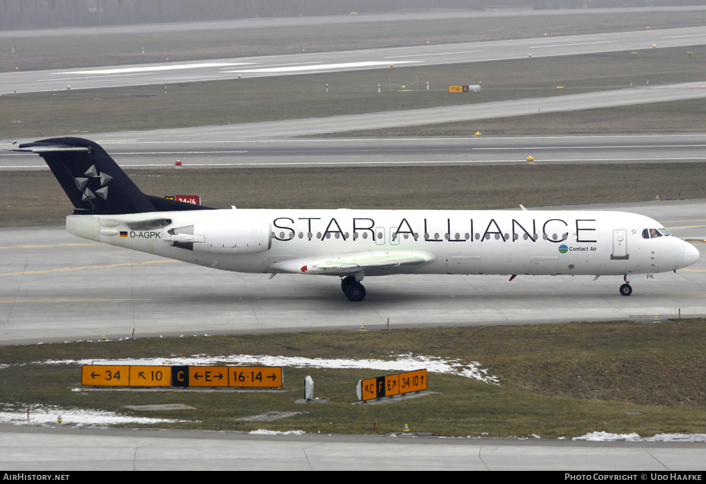 Aircraft Photo of D-AGPK | Fokker 100 (F28-0100) | Contact Air | AirHistory.net #542538