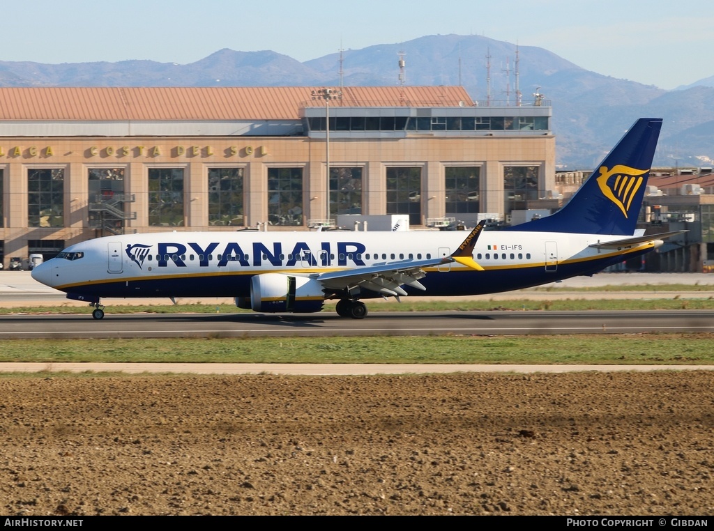 Aircraft Photo of EI-IFS | Boeing 737-8200 Max 200 | Ryanair | AirHistory.net #542640