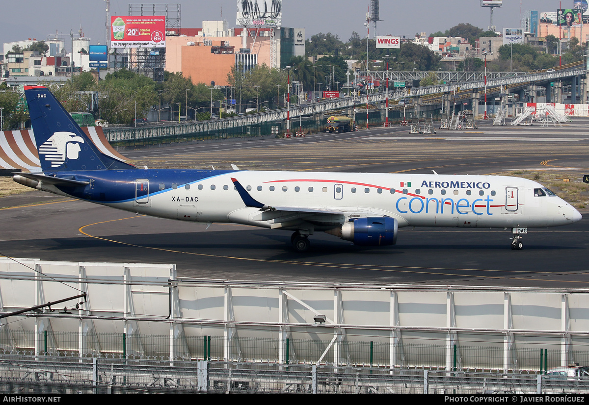 Aircraft Photo of XA-DAC | Embraer 190LR (ERJ-190-100LR) | AeroMéxico Connect | AirHistory.net #542648