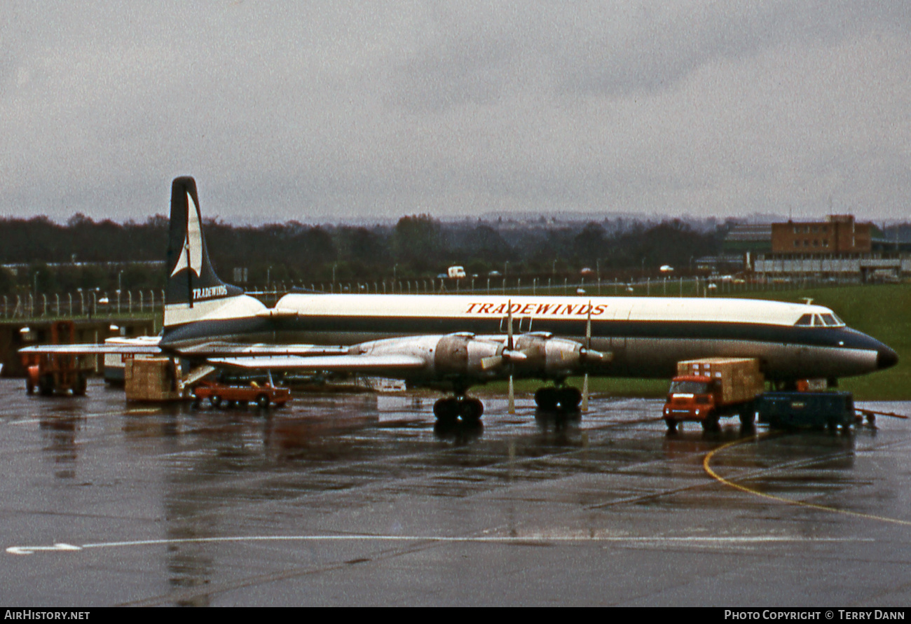 Aircraft Photo of G-AWOV | Canadair CL-44D4-6 | Tradewinds Airways | AirHistory.net #542672