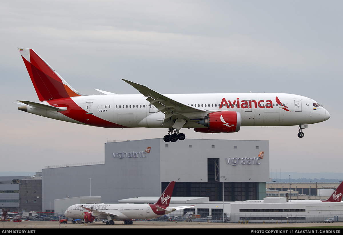 Aircraft Photo of N794AV | Boeing 787-8 Dreamliner | Avianca | AirHistory.net #542691