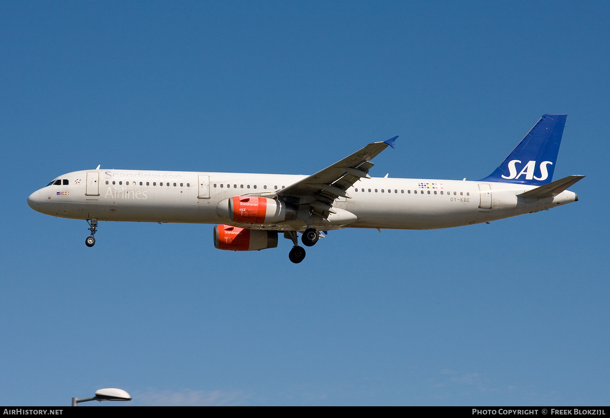 Aircraft Photo of OY-KBE | Airbus A321-232 | Scandinavian Airlines - SAS | AirHistory.net #542728