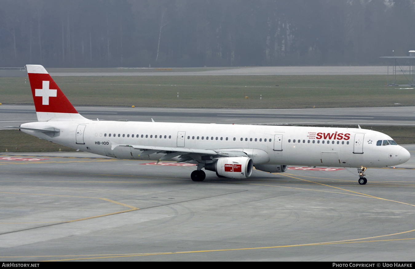 Aircraft Photo of HB-IOD | Airbus A321-111 | Swiss International Air Lines | AirHistory.net #542772