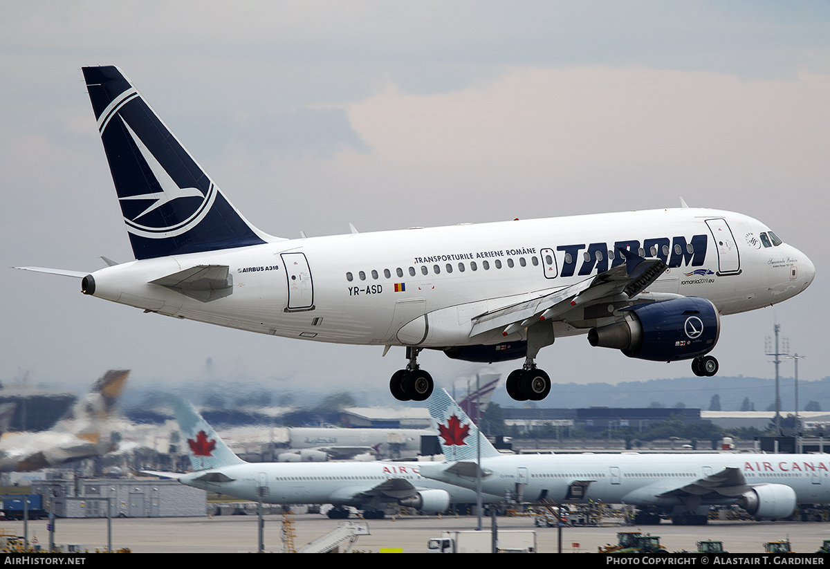 Aircraft Photo of YR-ASD | Airbus A318-111 | TAROM - Transporturile Aeriene Române | AirHistory.net #542780