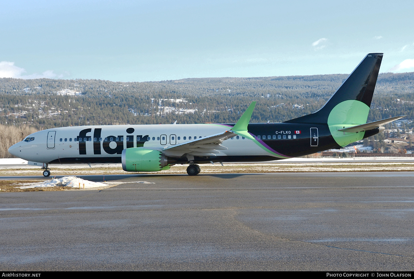 Aircraft Photo of C-FLKO | Boeing 737-8 Max 8 | Flair Airlines | AirHistory.net #542830