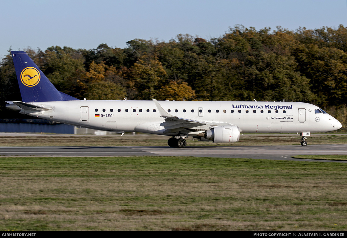 Aircraft Photo of D-AECI | Embraer 190AR (ERJ-190-100IGW) | Lufthansa Regional | AirHistory.net #542856