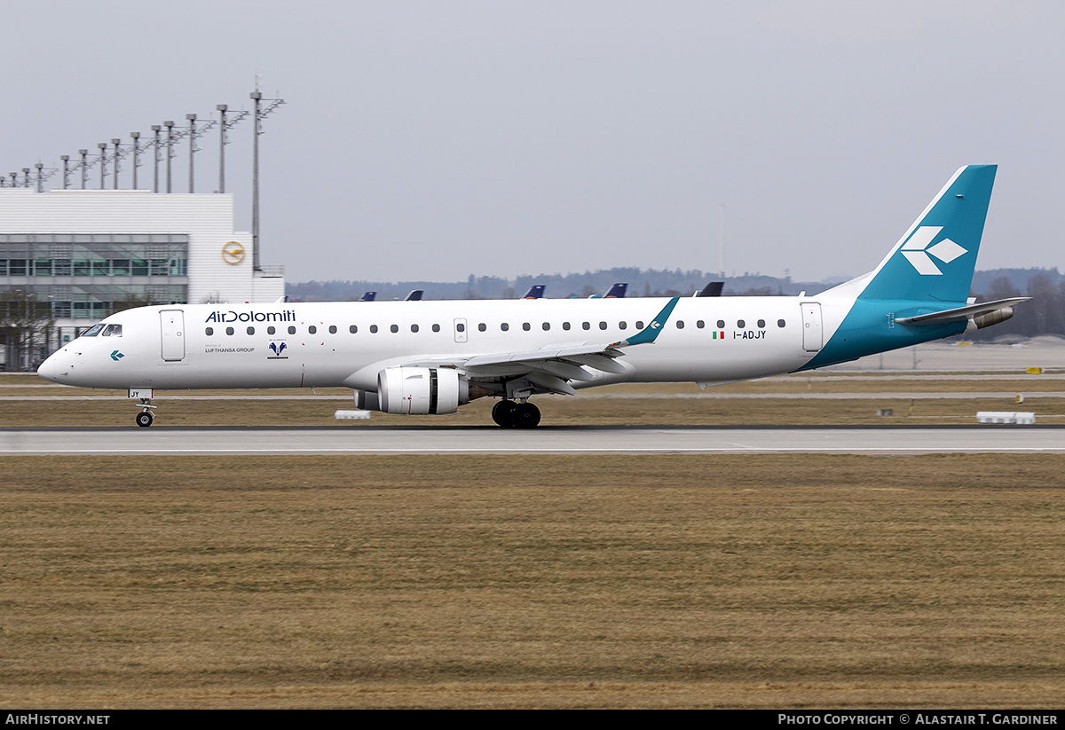 Aircraft Photo of I-ADJY | Embraer 195LR (ERJ-190-200LR) | Air Dolomiti | AirHistory.net #542989