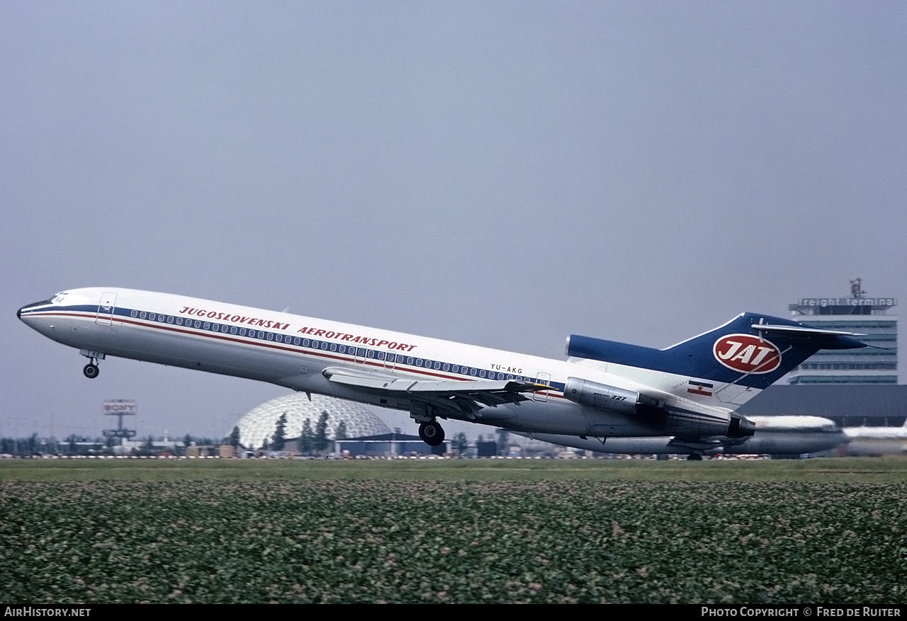 Aircraft Photo of YU-AKG | Boeing 727-2H9/Adv | JAT Yugoslav Airlines - Jugoslovenski Aerotransport | AirHistory.net #543011