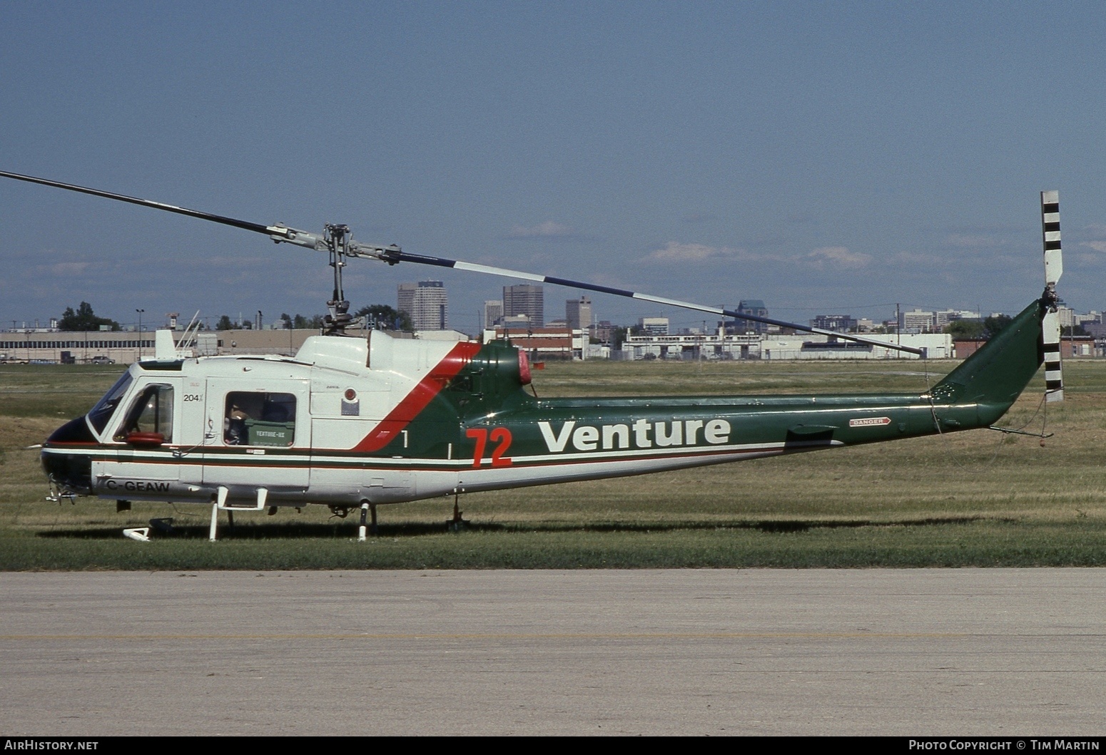 Aircraft Photo of C-GEAW | Bell 204B | Venture Helicopters | AirHistory.net #543128
