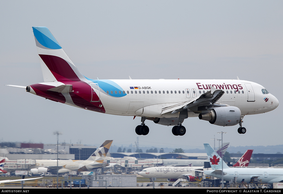 Aircraft Photo of D-ABGK | Airbus A319-112 | Eurowings | AirHistory.net #543149