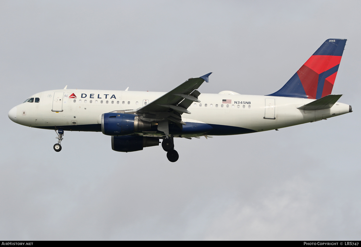 Aircraft Photo of N345NB | Airbus A319-114 | Delta Air Lines | AirHistory.net #543235