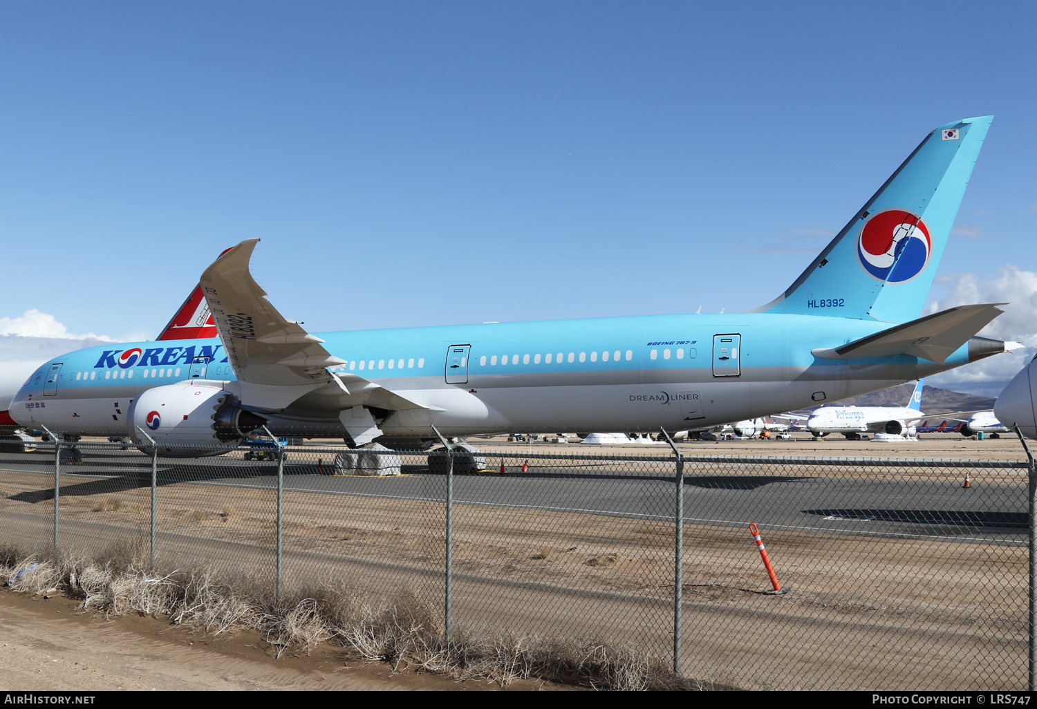 Aircraft Photo of HL8392 | Boeing 787-9 Dreamliner | Korean Air | AirHistory.net #543247