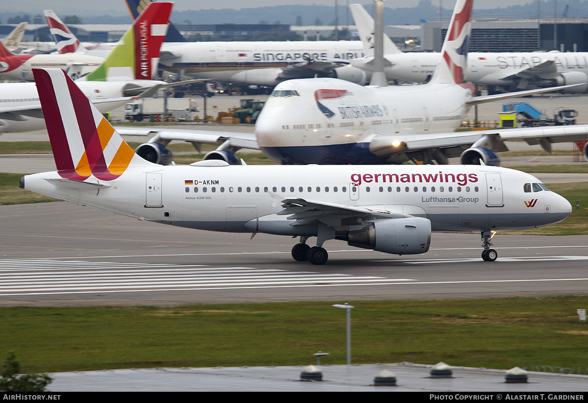 Aircraft Photo of D-AKNM | Airbus A319-112 | Germanwings | AirHistory.net #543322