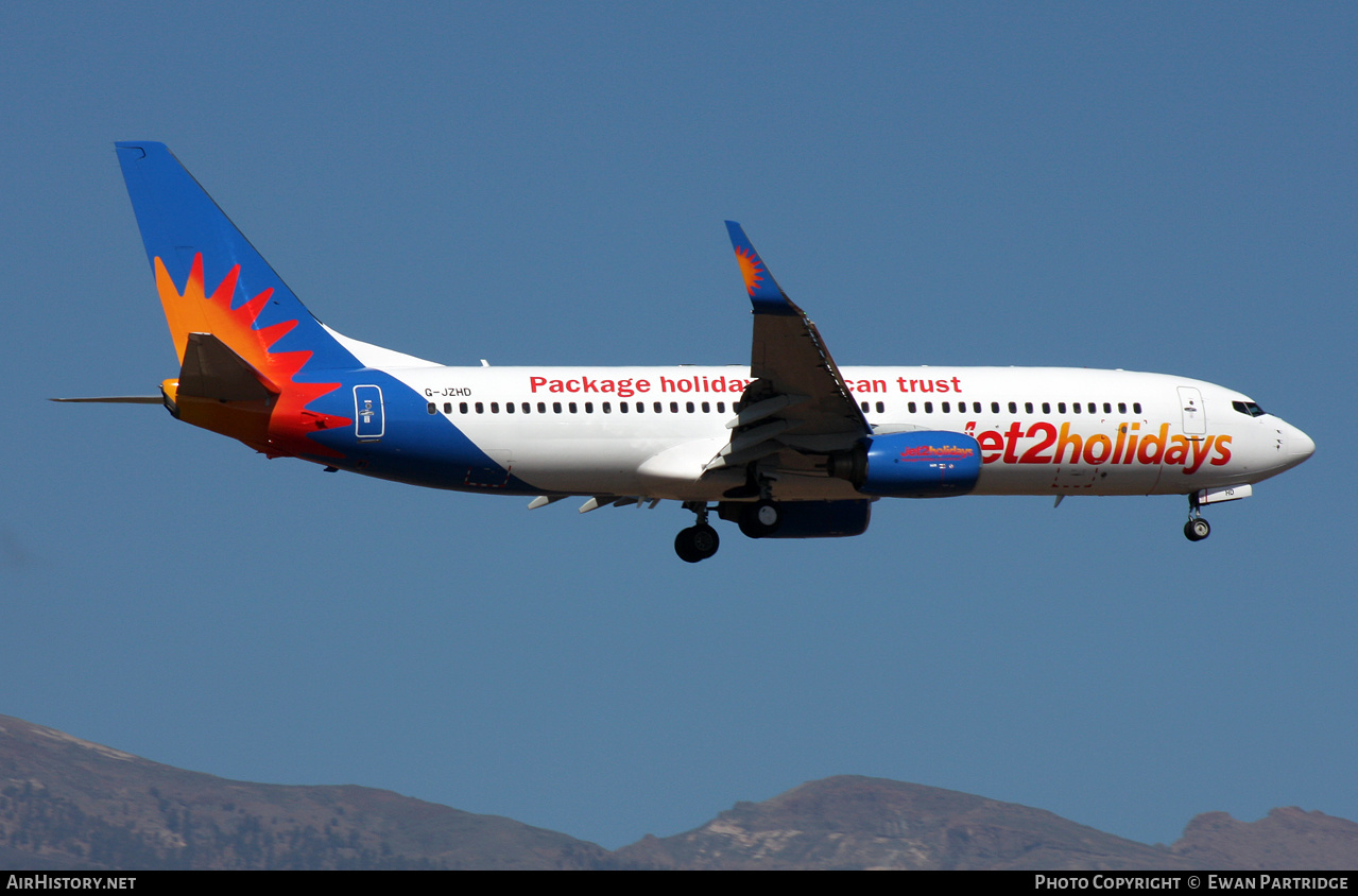 Aircraft Photo of G-JZHD | Boeing 737-808 | Jet2 Holidays | AirHistory.net #543367