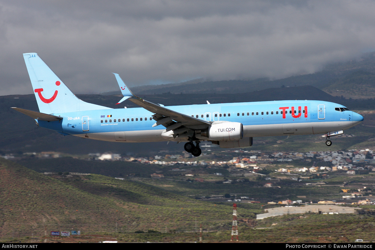 Aircraft Photo of OO-JAA | Boeing 737-8BK | TUI | AirHistory.net #543382