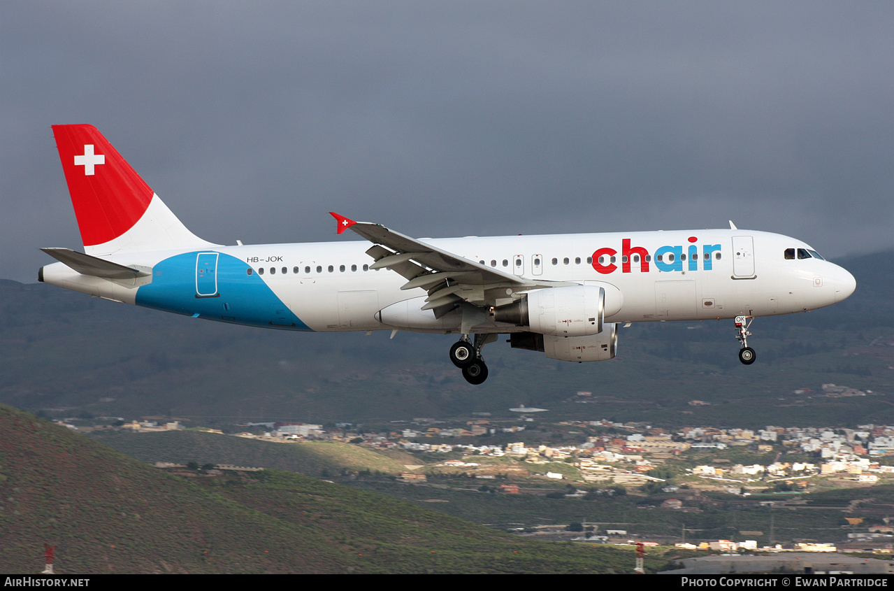 Aircraft Photo of HB-JOK | Airbus A320-214 | Chair Airlines | AirHistory.net #543526
