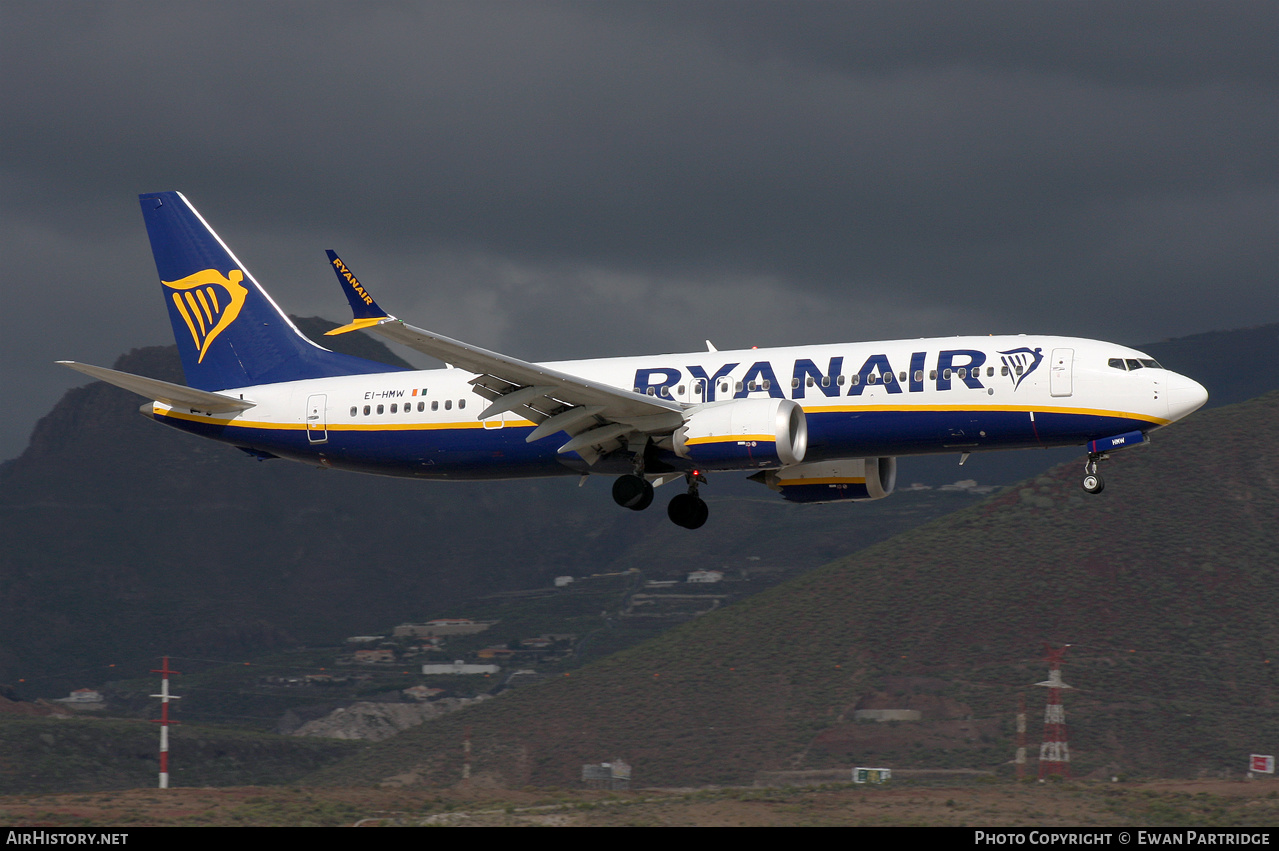 Aircraft Photo of EI-HMW | Boeing 737-8200 Max 200 | Ryanair | AirHistory.net #543608