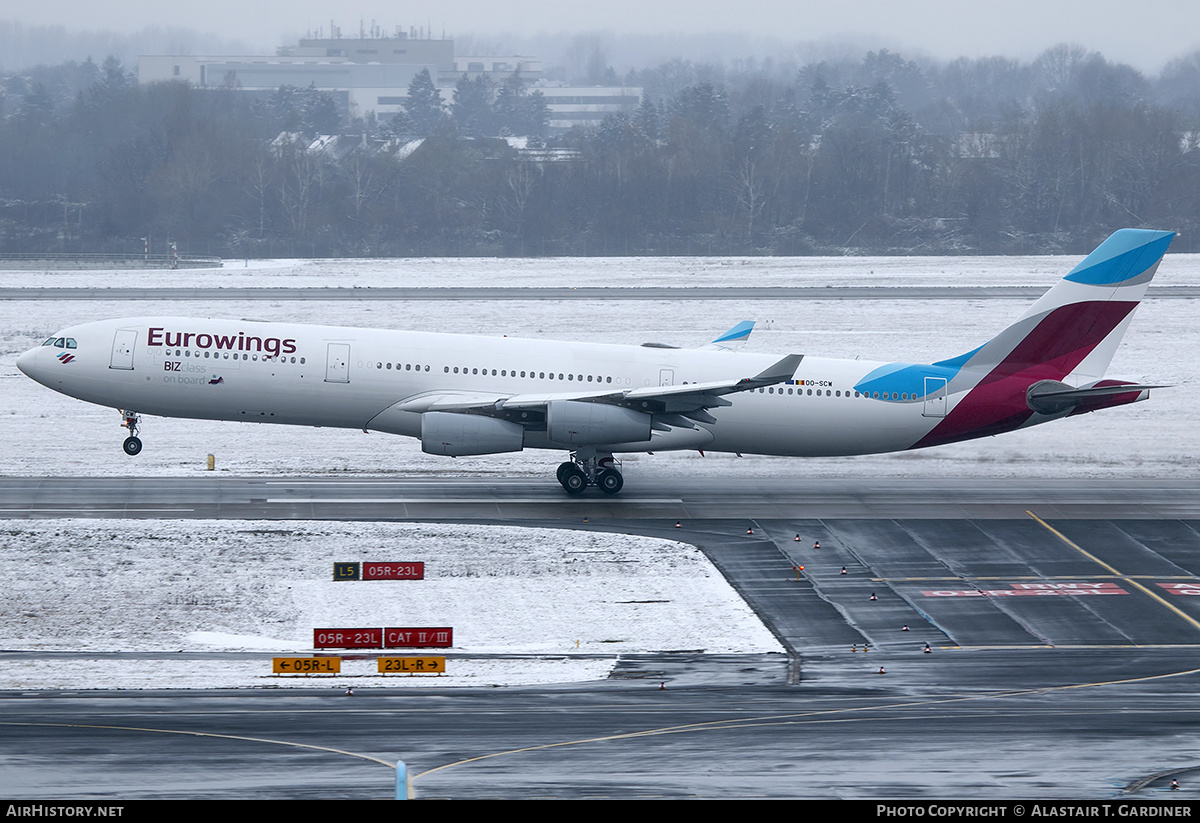 Aircraft Photo of OO-SCW | Airbus A340-313X | Eurowings | AirHistory.net #543649