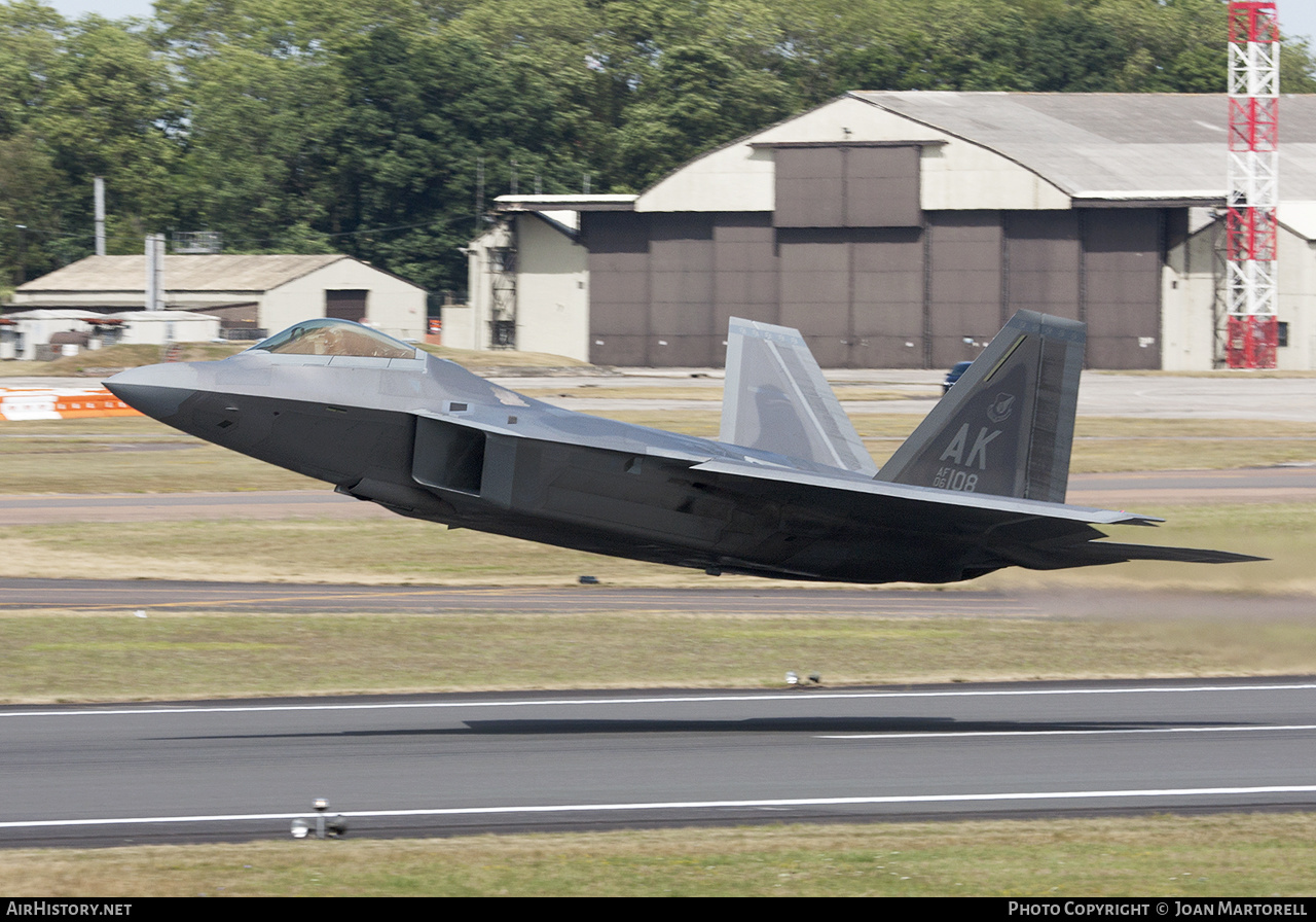 Aircraft Photo of 06-4108 / AF06-108 | Lockheed Martin F-22A Raptor | USA - Air Force | AirHistory.net #543895