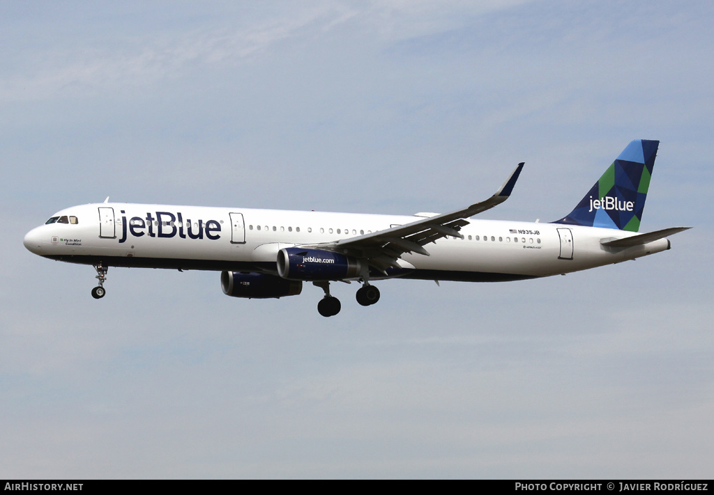 Aircraft Photo of N935JB | Airbus A321-231 | JetBlue Airways | AirHistory.net #543918