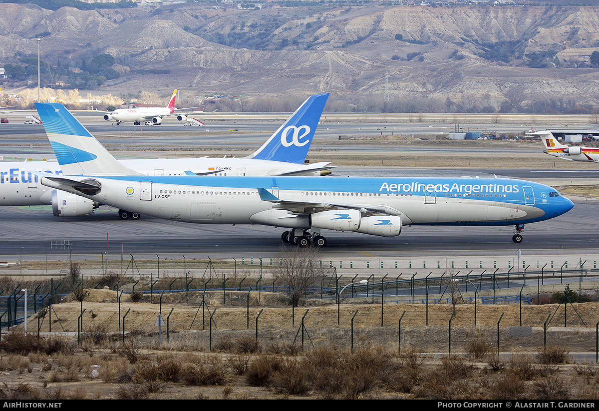 Aircraft Photo of LV-CSF | Airbus A340-313 | Aerolíneas Argentinas | AirHistory.net #544013