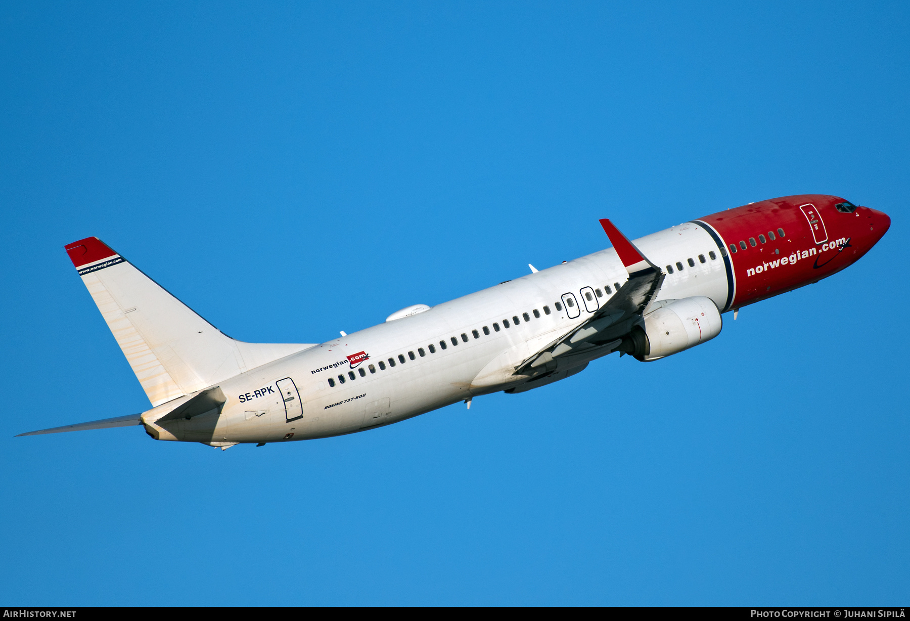 Aircraft Photo of SE-RPK | Boeing 737-8JP | Norwegian | AirHistory.net #544016