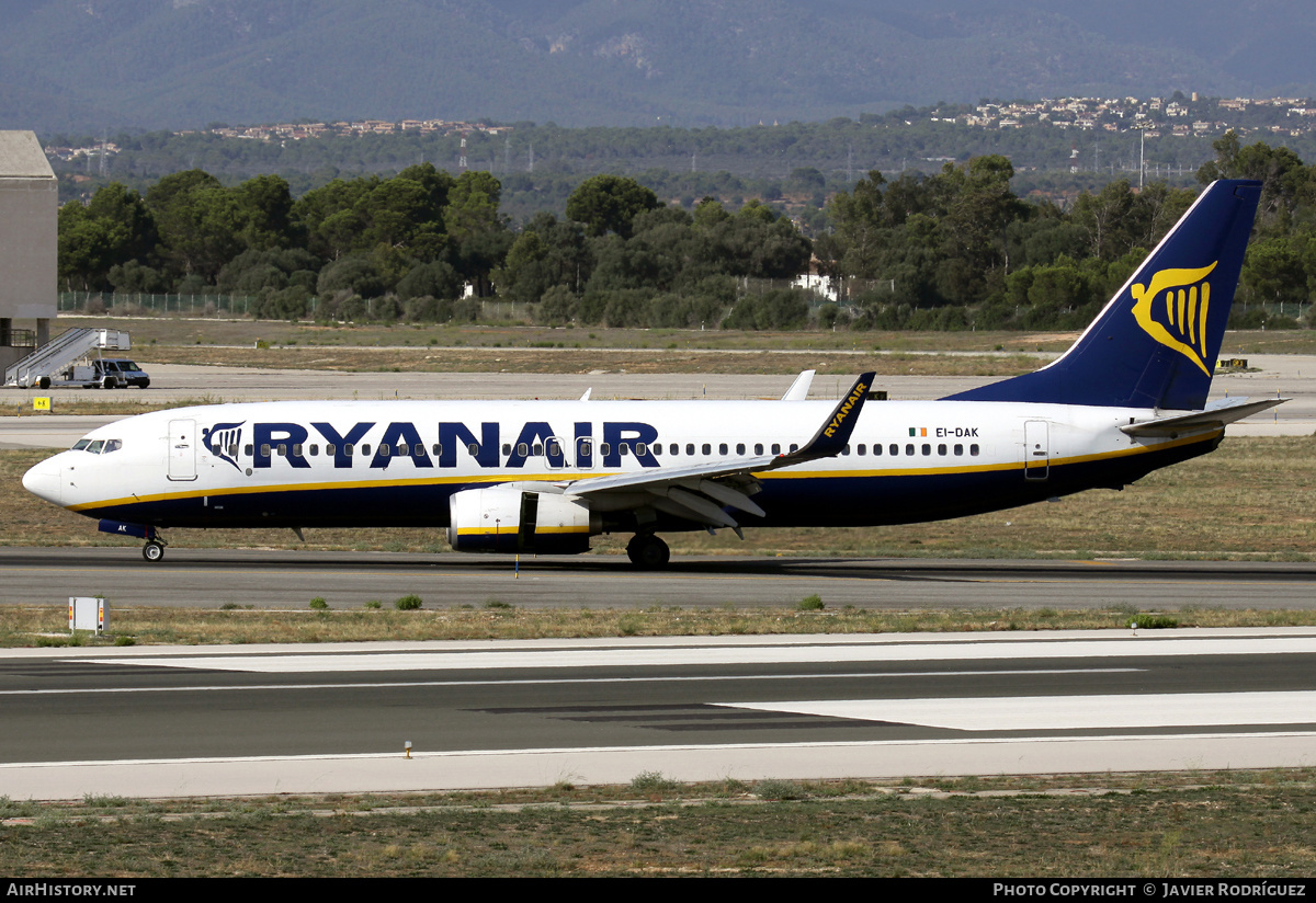 Aircraft Photo of EI-DAK | Boeing 737-8AS | Ryanair | AirHistory.net #544023