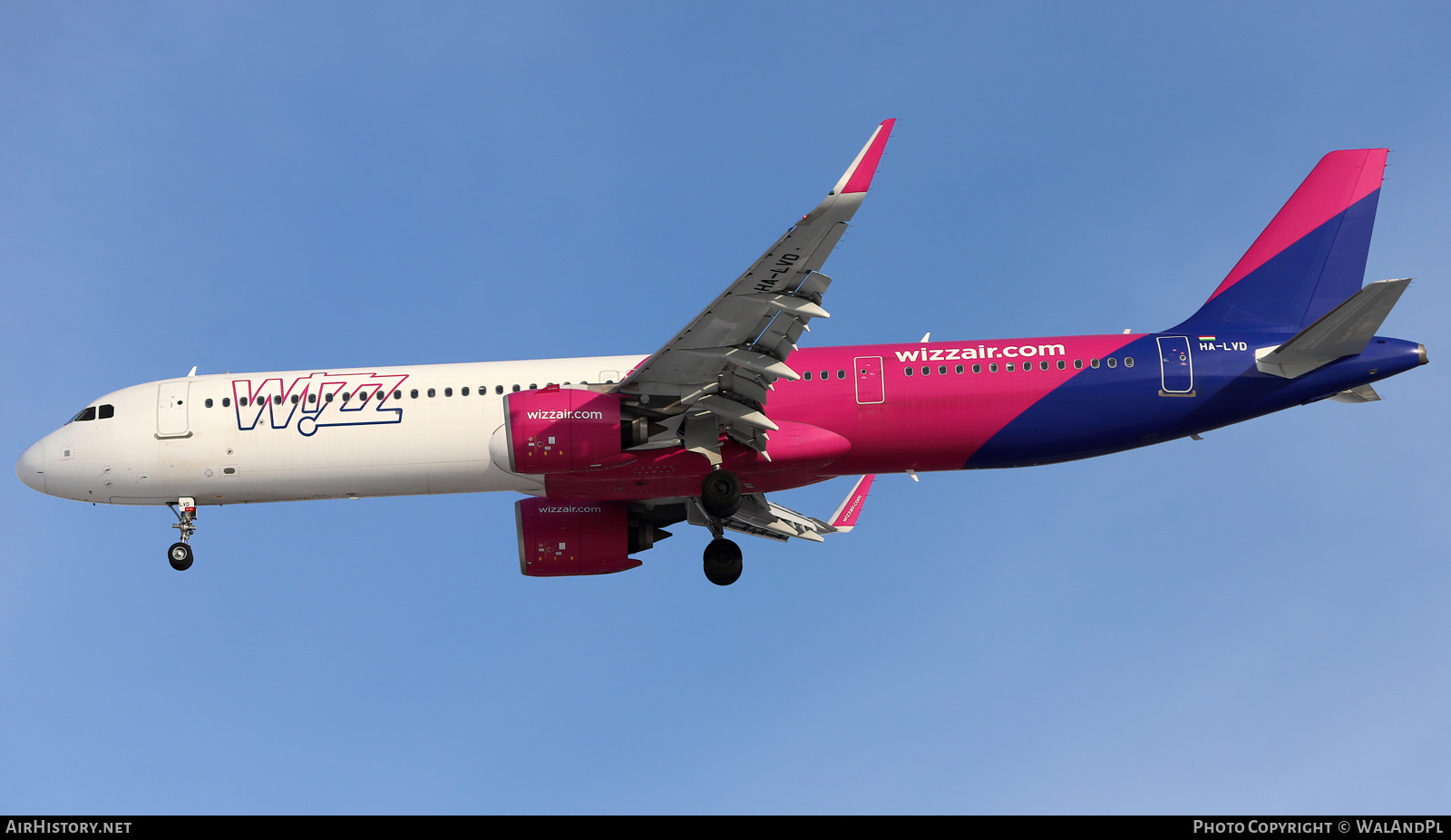Aircraft Photo of HA-LVD | Airbus A321-271NX | Wizz Air | AirHistory.net #544037