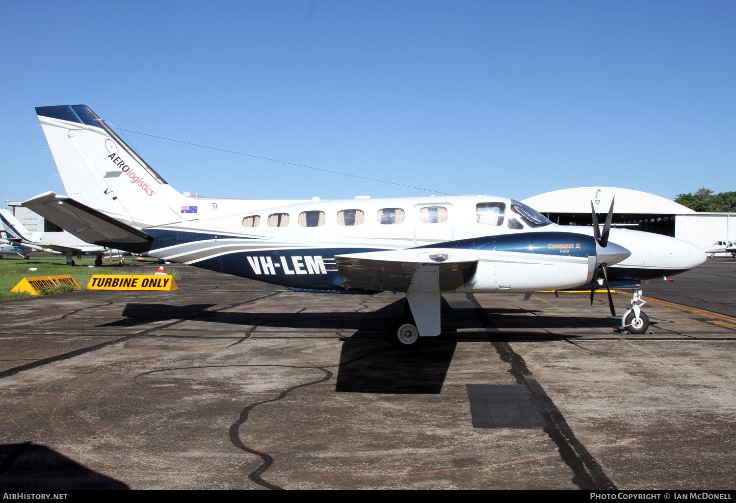 Aircraft Photo of VH-LEM | Cessna 441 Conquest | Aero Logistics | AirHistory.net #544074