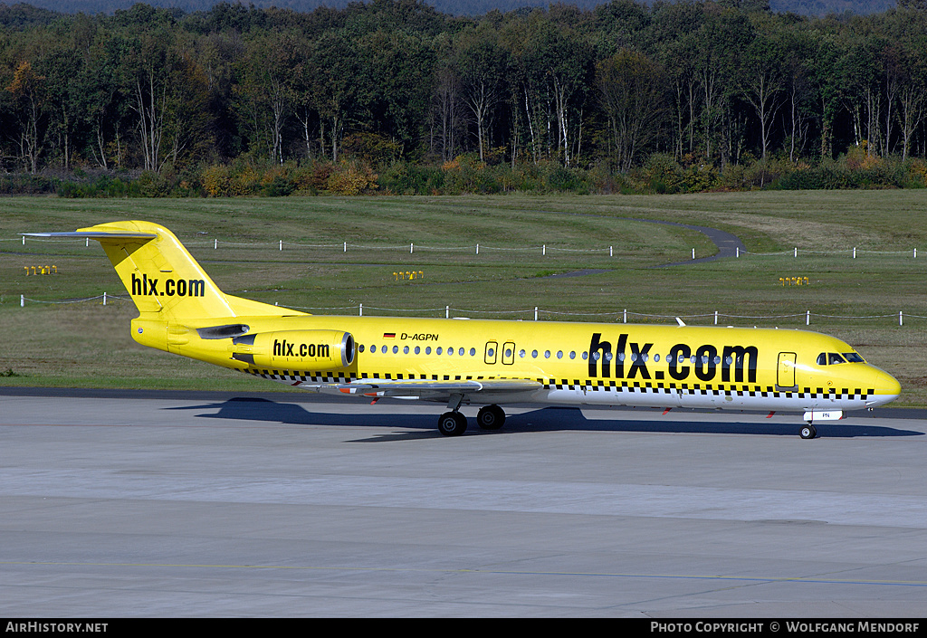 Aircraft Photo of D-AGPN | Fokker 100 (F28-0100) | Hapag-Lloyd Express | AirHistory.net #544086