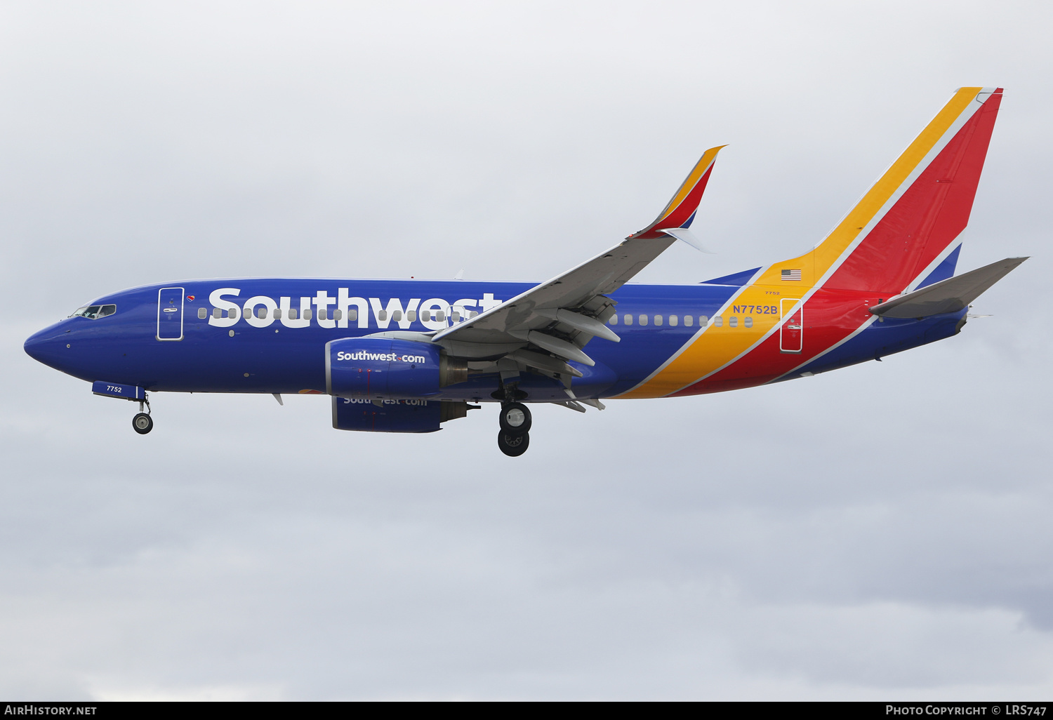 Aircraft Photo of N7752B | Boeing 737-7BD | Southwest Airlines | AirHistory.net #544169
