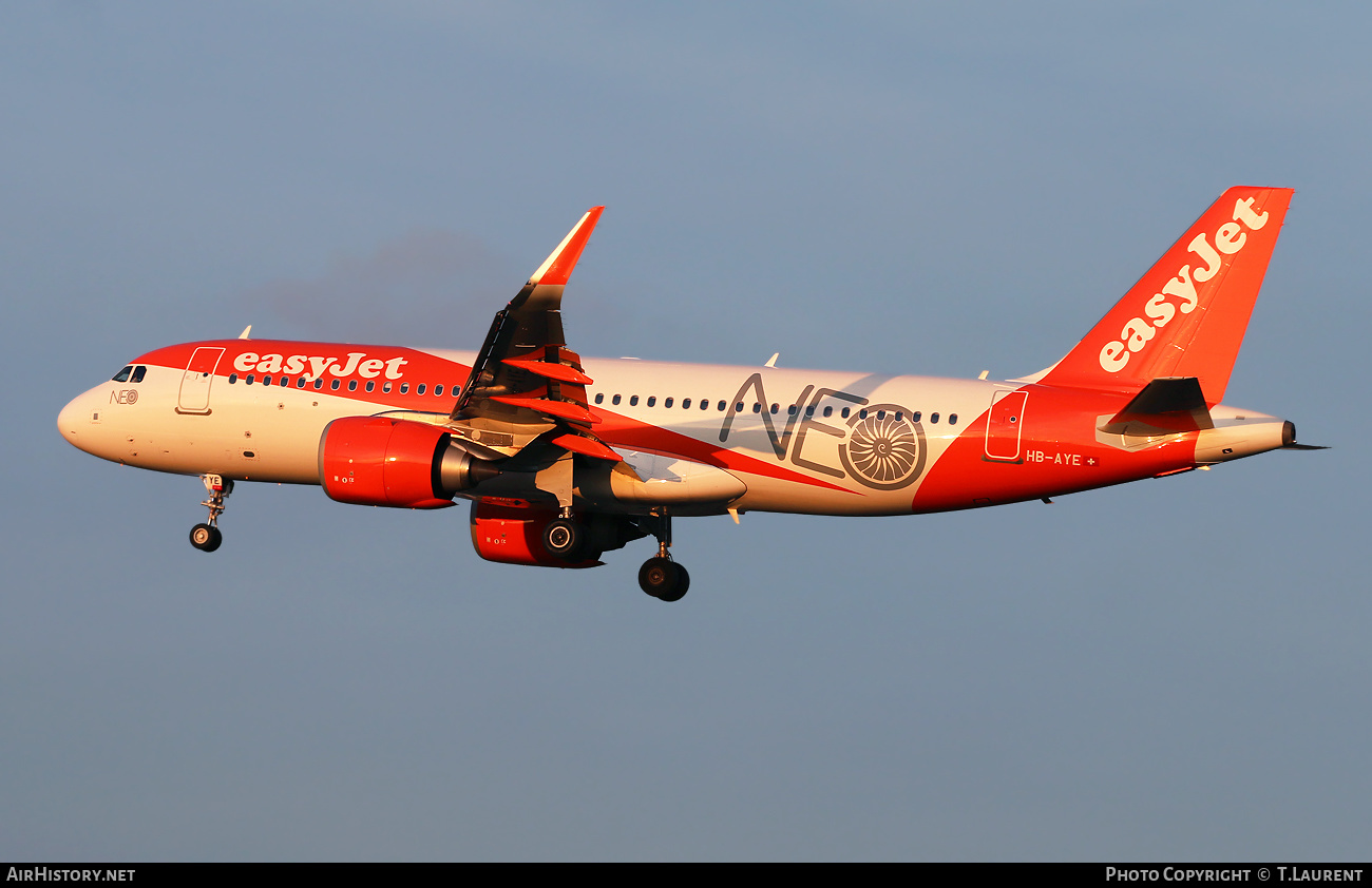 Aircraft Photo of HB-AYE | Airbus A320-251N | EasyJet | AirHistory.net #544193