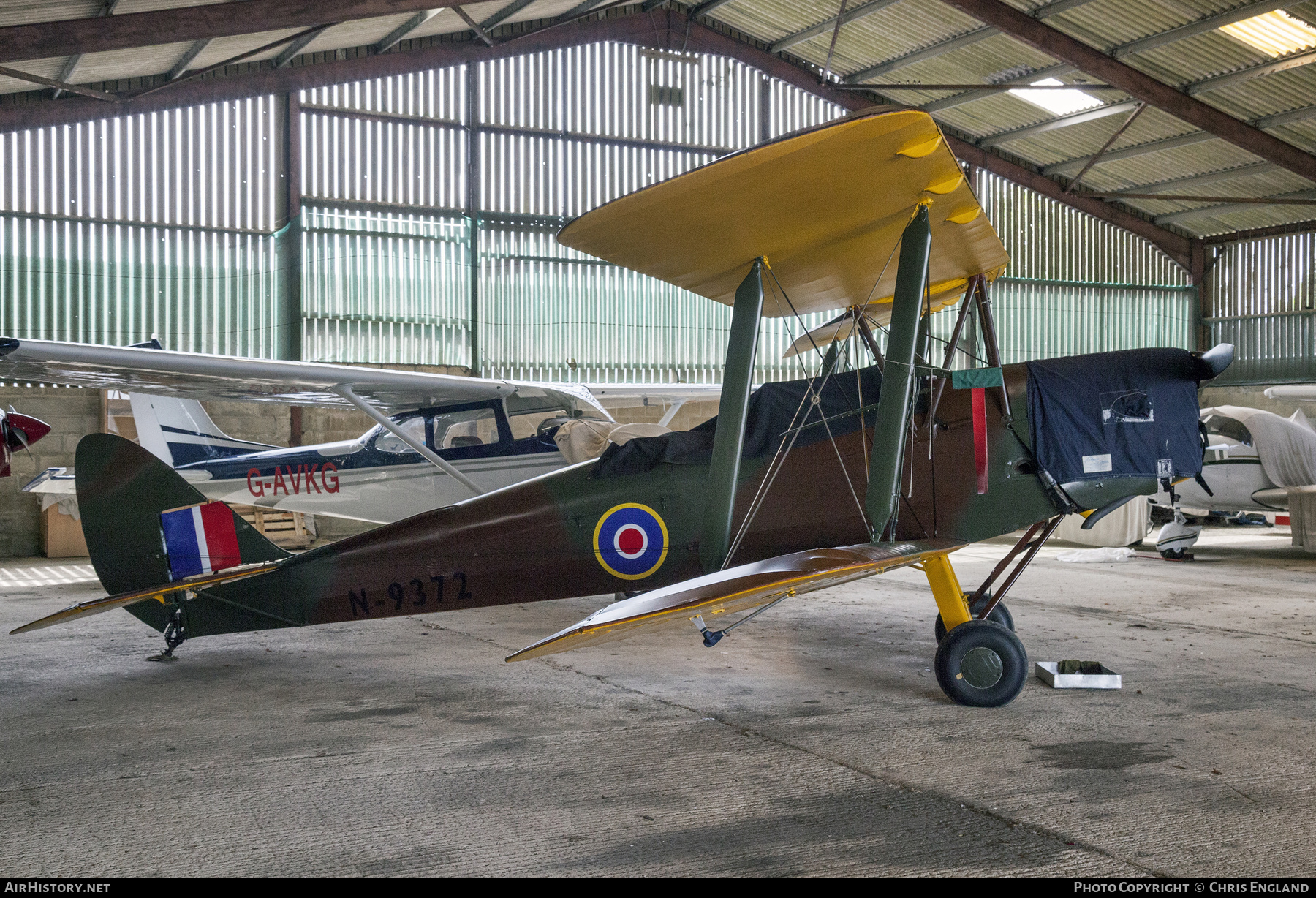 Aircraft Photo of G-ANHK / N9372 | De Havilland D.H. 82A Tiger Moth | UK - Air Force | AirHistory.net #544233