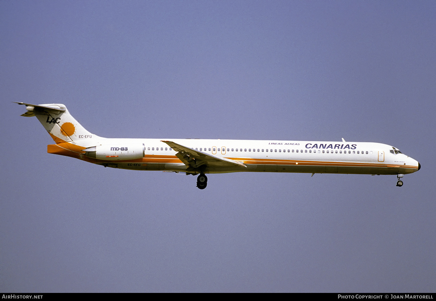 Aircraft Photo of EC-EFU | McDonnell Douglas MD-83 (DC-9-83) | Líneas Aéreas Canarias - LAC | AirHistory.net #544322