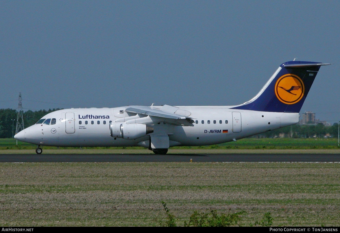 Aircraft Photo of D-AVRM | British Aerospace Avro 146-RJ85 | Lufthansa | AirHistory.net #544357