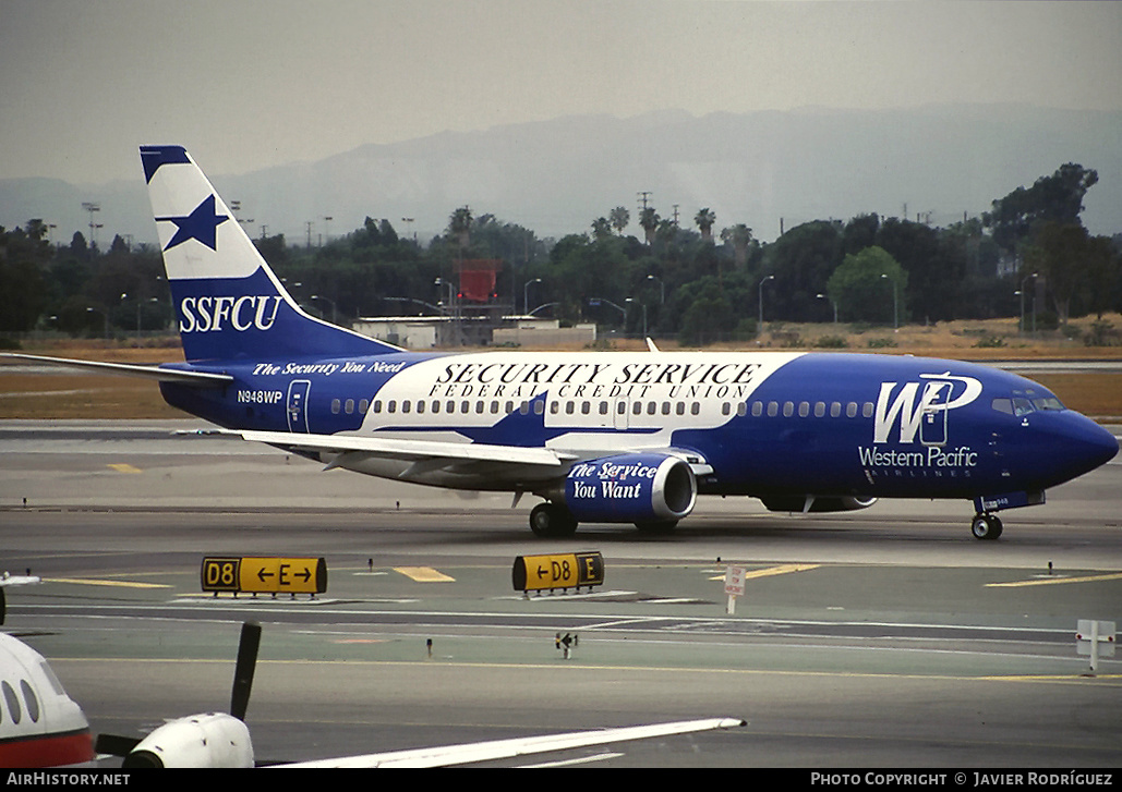 Aircraft Photo of N948WP | Boeing 737-301 | Western Pacific Airlines | AirHistory.net #544359